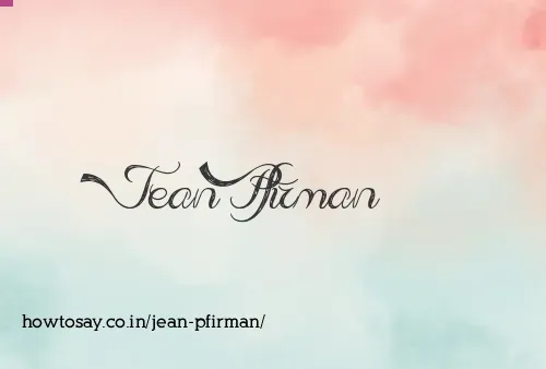 Jean Pfirman