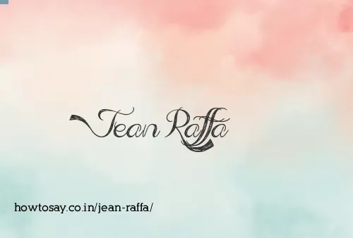 Jean Raffa