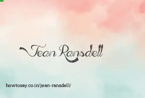 Jean Ransdell