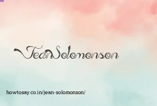 Jean Solomonson