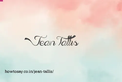 Jean Tallis