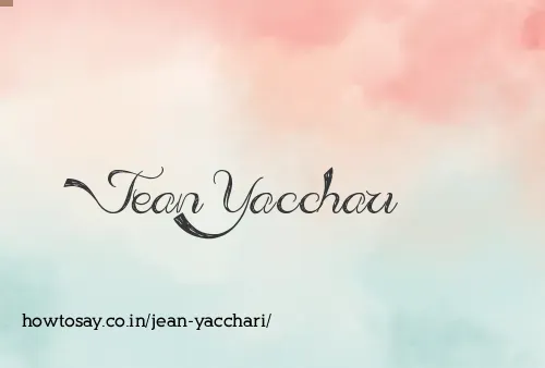 Jean Yacchari