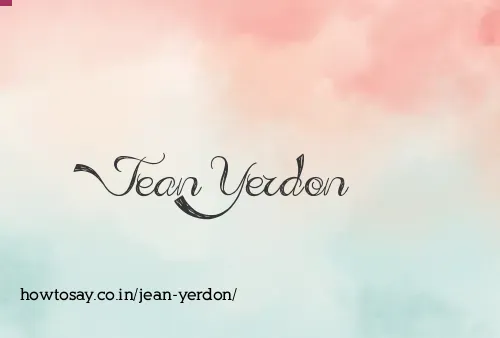 Jean Yerdon