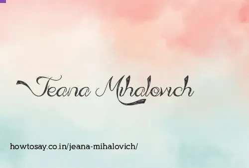 Jeana Mihalovich