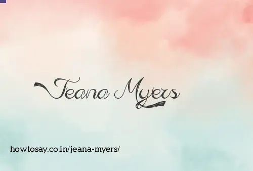 Jeana Myers