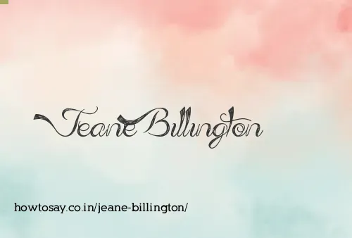 Jeane Billington