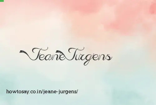 Jeane Jurgens