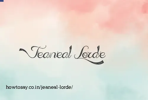 Jeaneal Lorde