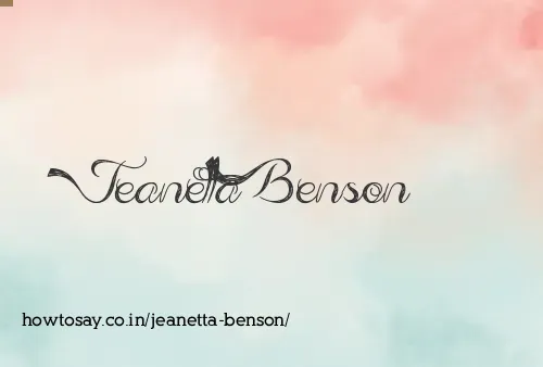 Jeanetta Benson