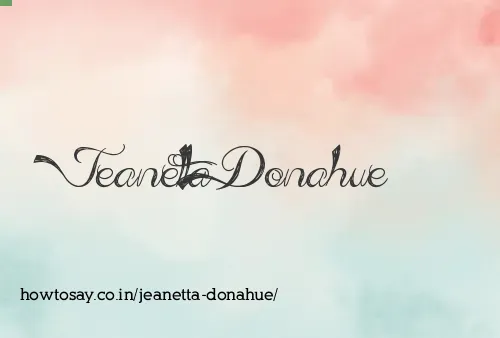 Jeanetta Donahue