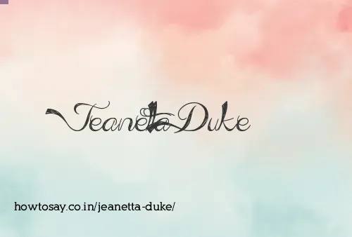Jeanetta Duke