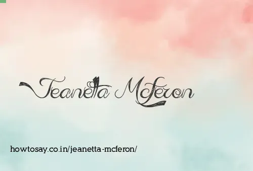 Jeanetta Mcferon