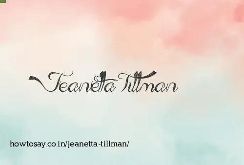 Jeanetta Tillman