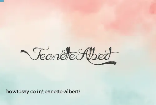 Jeanette Albert