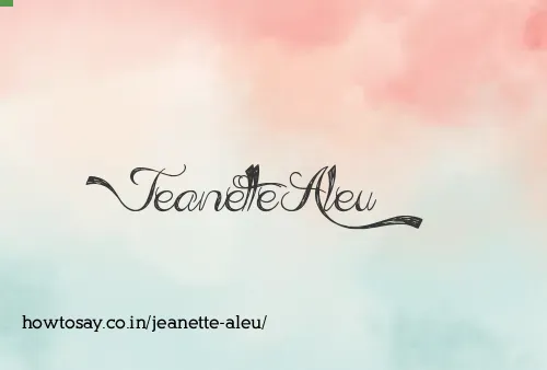 Jeanette Aleu