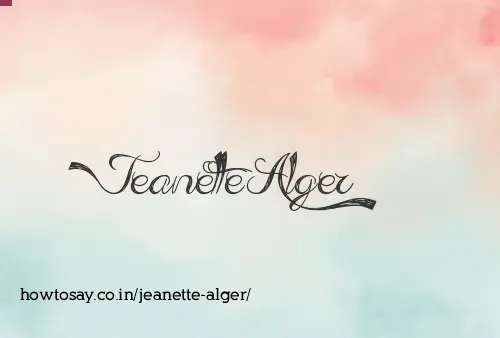 Jeanette Alger