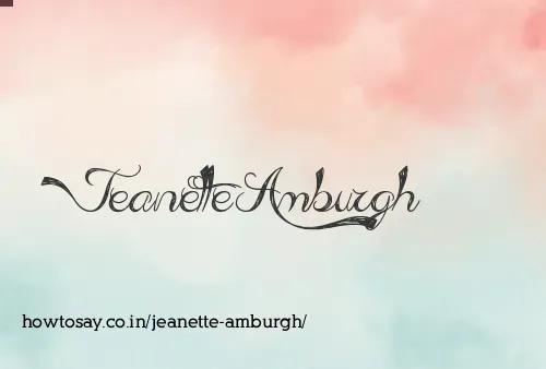 Jeanette Amburgh