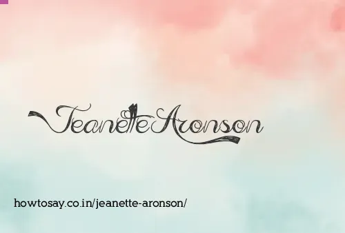 Jeanette Aronson