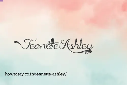 Jeanette Ashley
