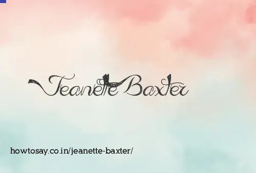 Jeanette Baxter