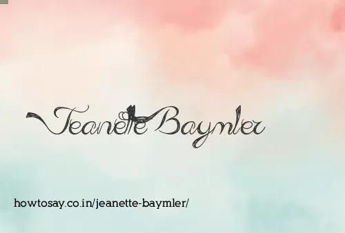 Jeanette Baymler