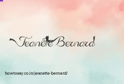 Jeanette Bernard