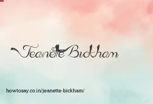 Jeanette Bickham