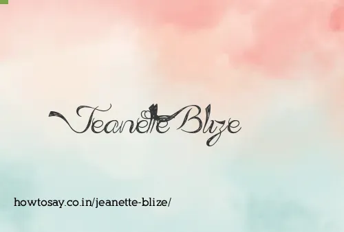 Jeanette Blize