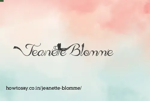 Jeanette Blomme