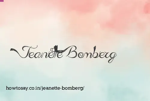 Jeanette Bomberg