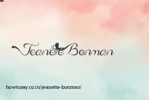 Jeanette Bonman