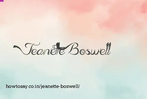 Jeanette Boswell