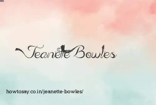 Jeanette Bowles