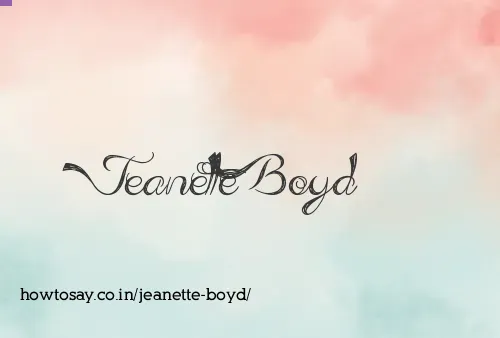 Jeanette Boyd