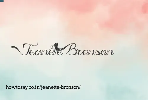 Jeanette Bronson