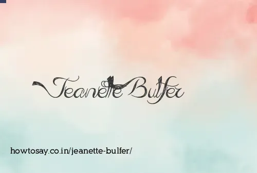 Jeanette Bulfer