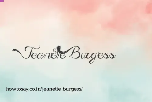 Jeanette Burgess