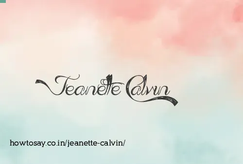 Jeanette Calvin