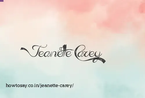 Jeanette Carey