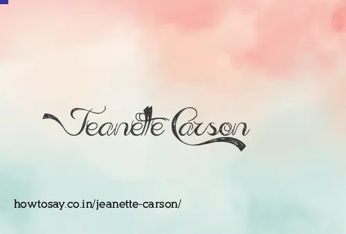 Jeanette Carson