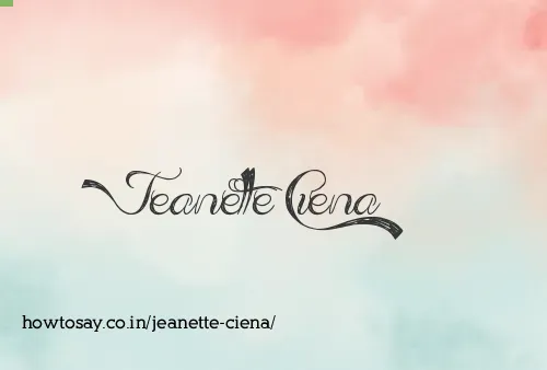 Jeanette Ciena