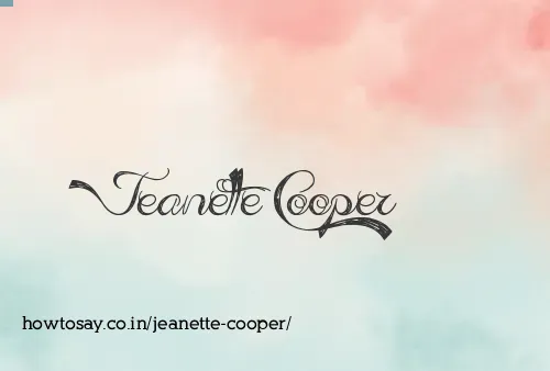 Jeanette Cooper