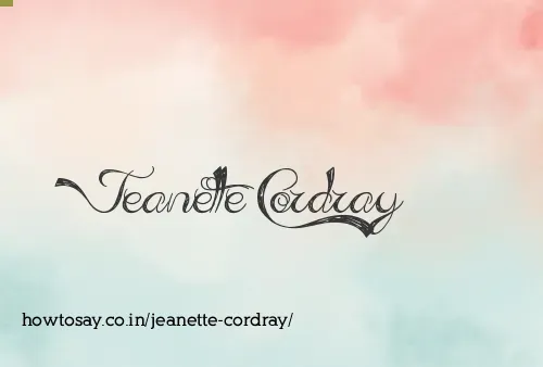 Jeanette Cordray