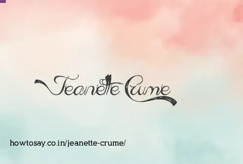 Jeanette Crume
