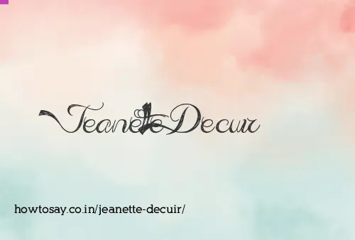 Jeanette Decuir
