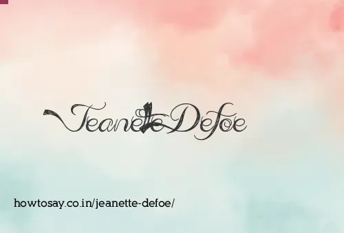 Jeanette Defoe