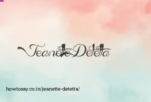 Jeanette Detetta