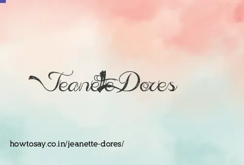Jeanette Dores