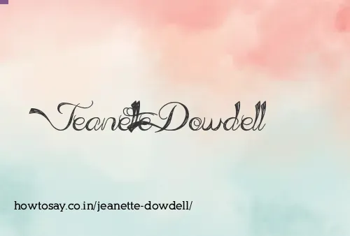 Jeanette Dowdell