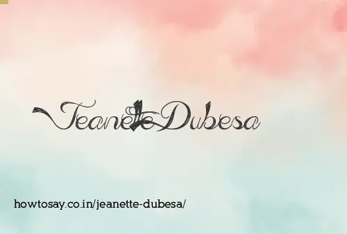Jeanette Dubesa